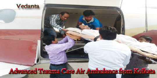 Get an Advanced Trauma Care Air Ambulance from Kolkata to Delhi with Word Class Services