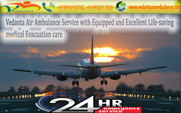 Equipped and Advanced Life Support System by Vedanta Air Ambulance Service in Allahabad