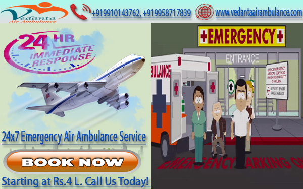 Get Fastest and Finest Vedanta Air Ambulance Service in Jabalpur with Qualified Medical Team