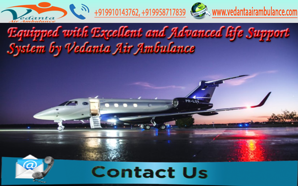Vedanta Air Ambulance Service in Gaya with Cost-Effective Price and Authentic fare