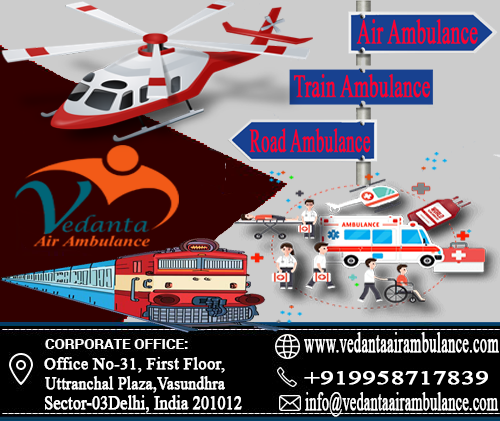 Trained Supported Staff and Reasonable Air Evacuation Service by Vedanta Air Ambulance Service in Indore