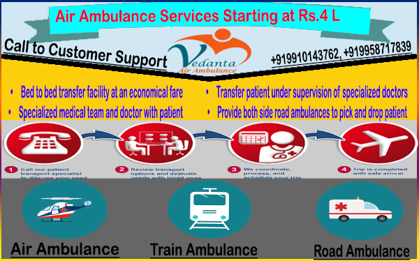 Accomplished To Transfer Any Serious Patients till the Terminus Providing Best Booking Rate with Full Spare Supports